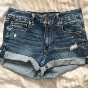American eagle super stretch jean shorts